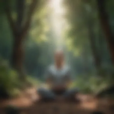 Finding Mindfulness in Nature A person meditating in a peaceful outdoor setting