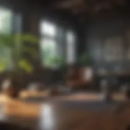 Calm workspace environment promoting mental clarity