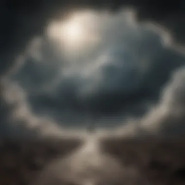 Breaking Through Despair A glowing light breaking through clouds, representing hope and recovery.