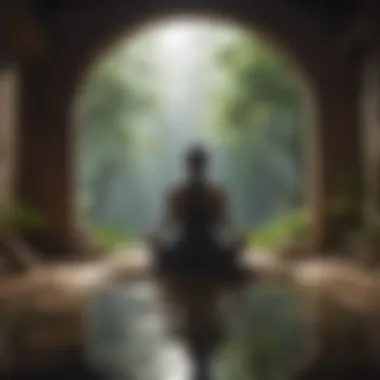 Mindfulness and Meditation A tranquil setting for meditation, illustrating mindfulness