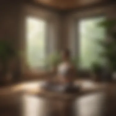 Meditation Space for Mental Clarity A serene meditation space with calming elements