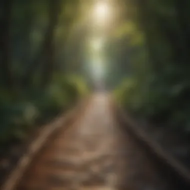The Path to Authenticity A winding path representing the journey of self-discovery