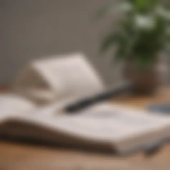 A journal and pen symbolizing cognitive techniques for thought management
