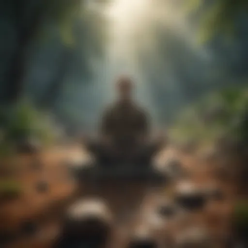 A serene landscape representing mindfulness and tranquility