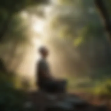 Embracing Mindfulness A person meditating in nature, illustrating mindfulness