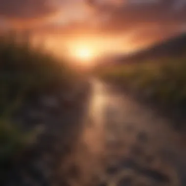 Vibrant Sunrise of New Beginnings A vibrant sunrise representing new beginnings