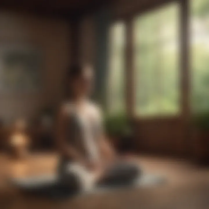 A tranquil meditation setup promoting personal growth