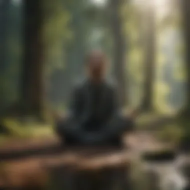 Meditation in Nature A person meditating in nature