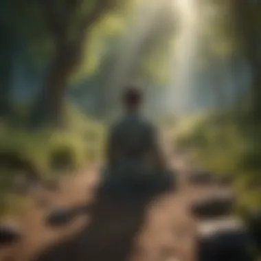 Embracing Inner Peace A tranquil landscape symbolizing inner peace