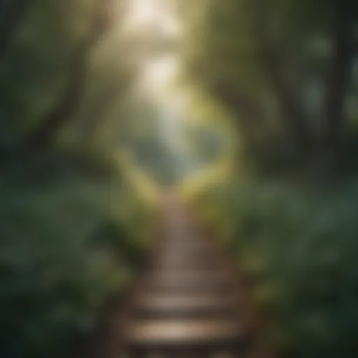 A serene nature landscape promoting calm and reflection