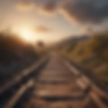 The Journey Towards Resilience A pathway leading to a bright horizon symbolizing hope and resilience.