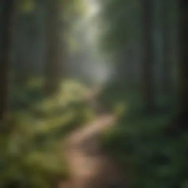 A winding path through a dense forest symbolizing life's journey