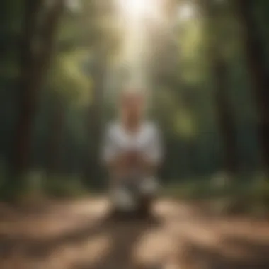 Embracing Mindfulness for Direction A person practicing mindfulness in a tranquil setting