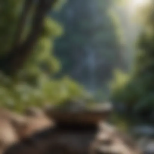 A tranquil landscape representing peace and mindfulness