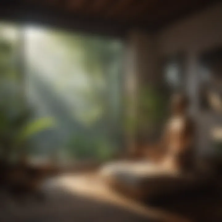 A tranquil setting with soft lighting for relaxation