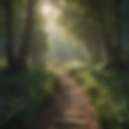 A serene landscape promoting tranquility and mindfulness