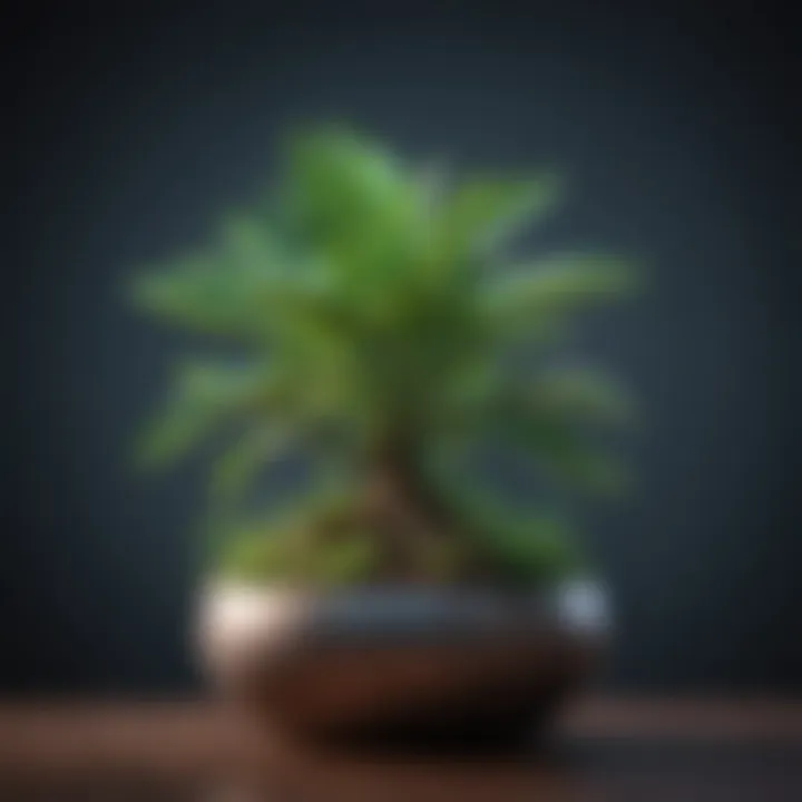 A vibrant plant growing, representing personal growth and renewal