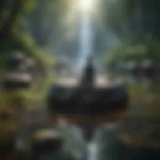 A serene landscape symbolizing inner peace and reflection