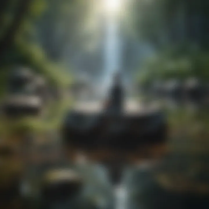 A serene landscape symbolizing inner peace and reflection