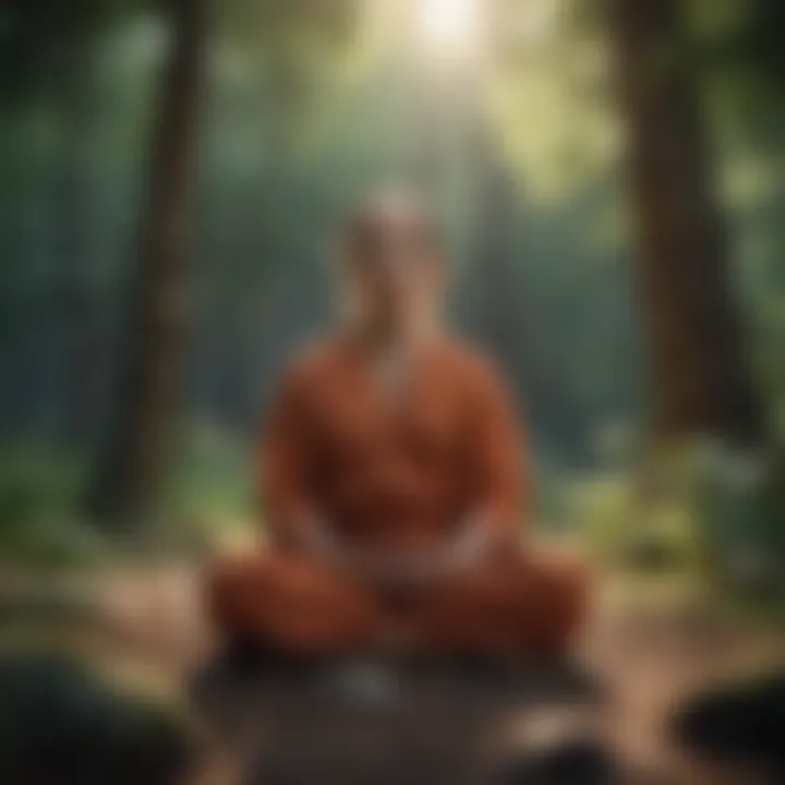 Meditation practice in a natural outdoor setting