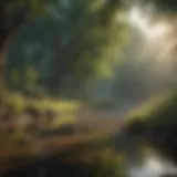 A serene landscape promoting tranquility