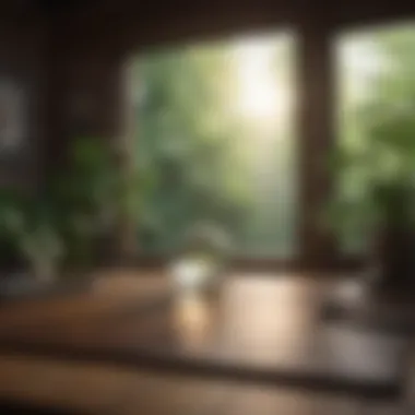 Focus and Motivation A serene workspace with a motivational quote
