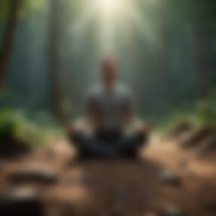 Individual practicing mindfulness techniques to manage ADHD