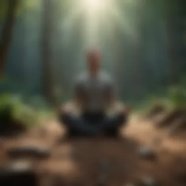 Practicing Mindfulness for ADHD Management Individual practicing mindfulness techniques to manage ADHD