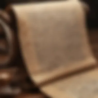Wisdom Through the Ages An ancient scroll depicting traditional wisdom