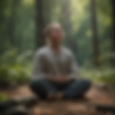 Mindfulness and Resilience A peaceful person meditating in nature