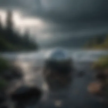 Finding Calm in a Storm A serene landscape symbolizing tranquility amidst chaos