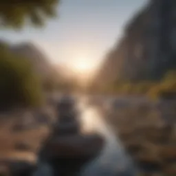 A serene landscape promoting mindfulness and emotional calmness