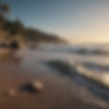 A Serene Escape for the Mind Serene landscape with calming colors and gentle waves