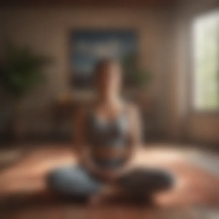 A peaceful meditation space encouraging self-acceptance