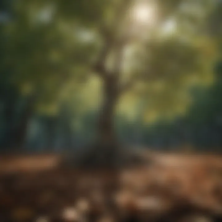 A tree with leaves representing growth and appreciation