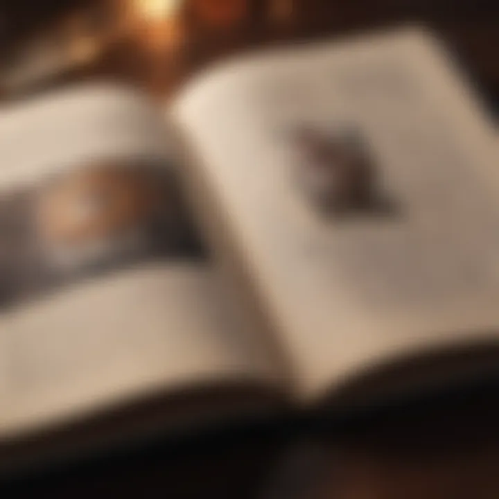An open book with highlighted quotes