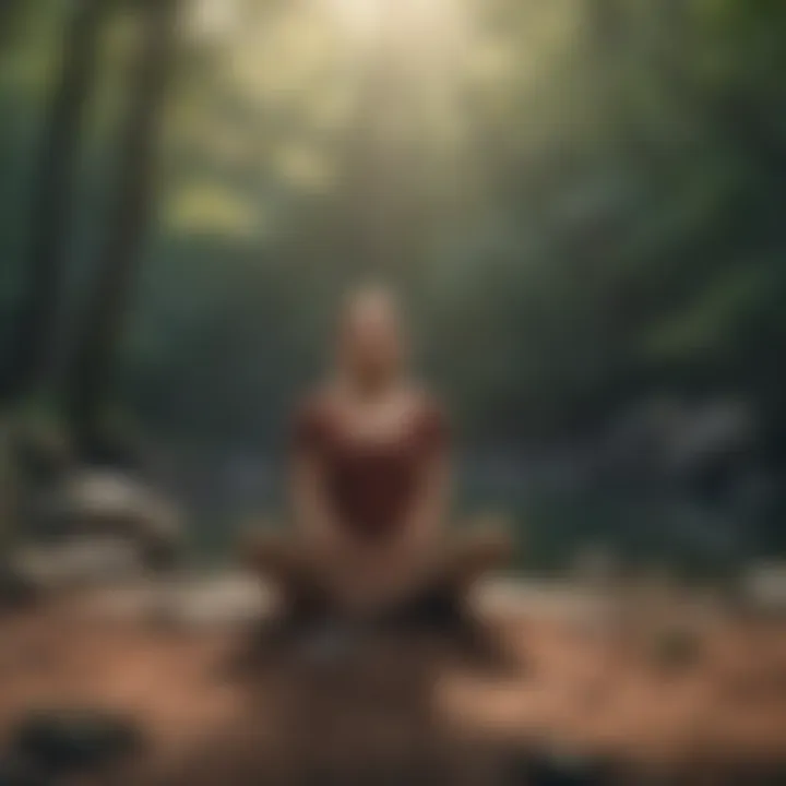 Mindfulness meditation scene promoting mental well-being