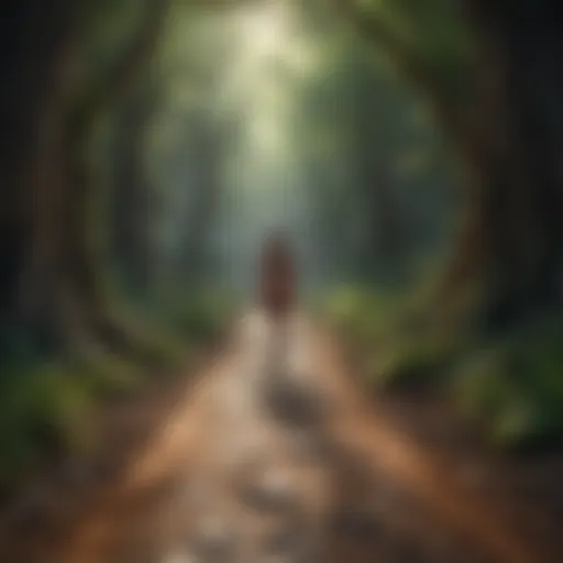 An abstract representation of self-discovery and growth