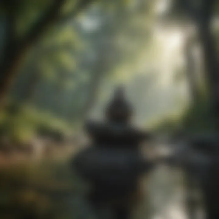 Serene landscape for meditation
