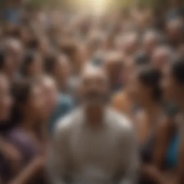 The Power of Community Support A group of diverse individuals supporting each other