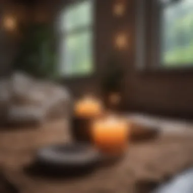 Cultivating Mindfulness A serene meditation space with candles and cushions