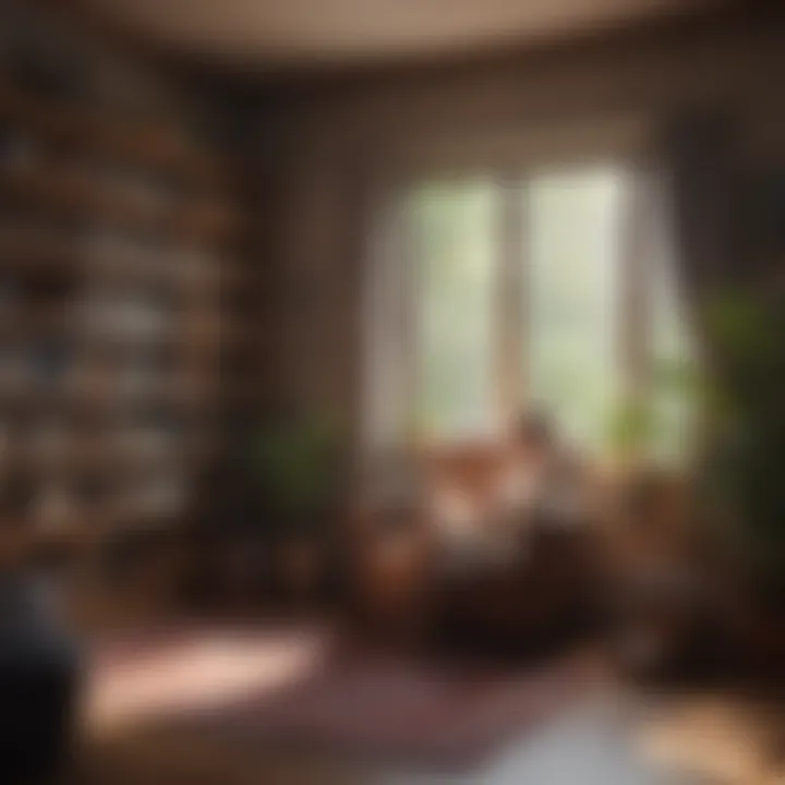 A cozy reading nook filled with self-help books and comforting elements