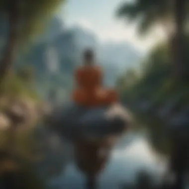 Inner Peace Through Self-Respect A serene landscape symbolizing inner peace and self-acceptance