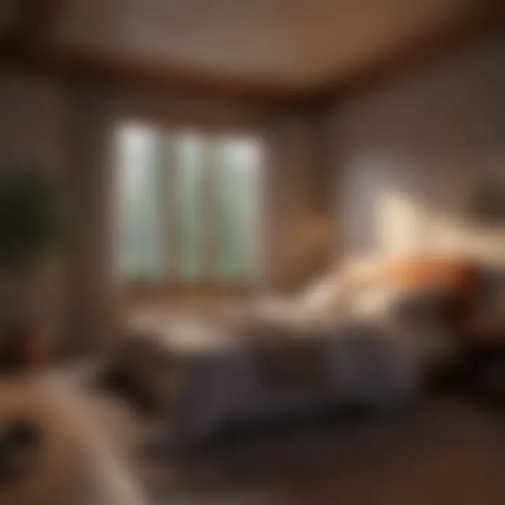 Cozy bedroom setting with calming ambiance