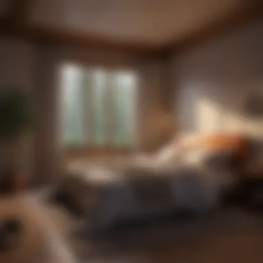 Comfortable Sleeping Environment Cozy bedroom setting with calming ambiance