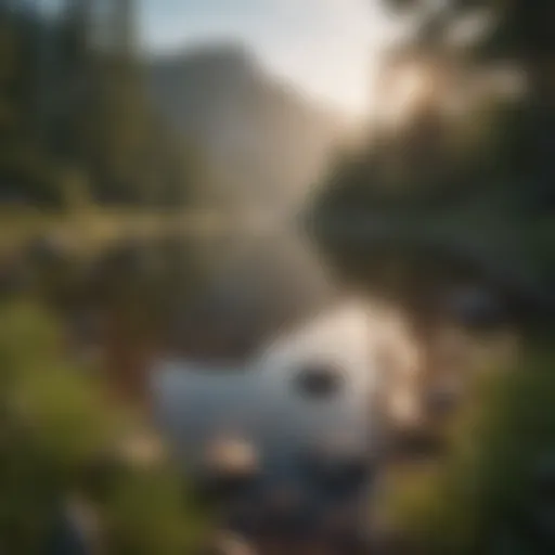 A serene landscape promoting relaxation