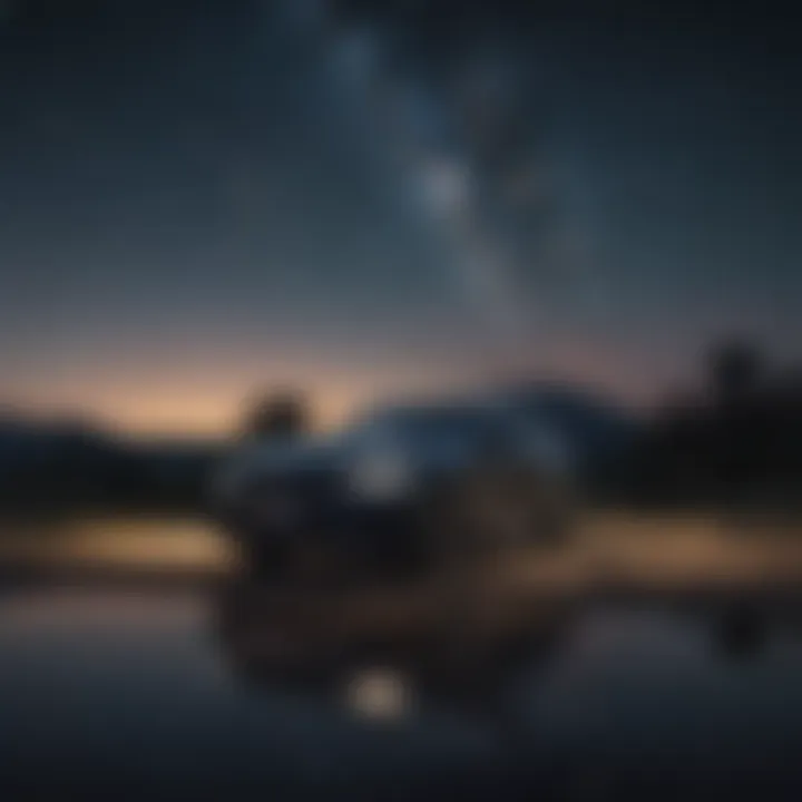 Gentle night sky with stars promoting tranquility