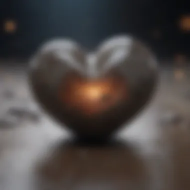 The Essence of Love A heart-shaped stone reflecting deep emotions