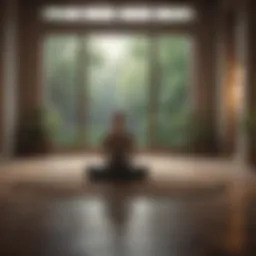 Meditation space with serene atmosphere