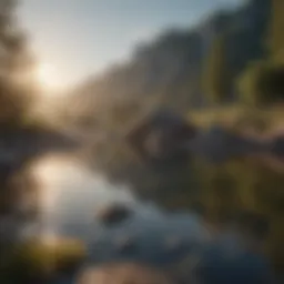 A serene landscape promoting calmness and reflection